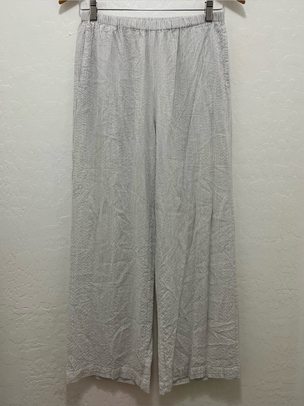 Solai The Label Gray Striped Wide Leg Pants Size S